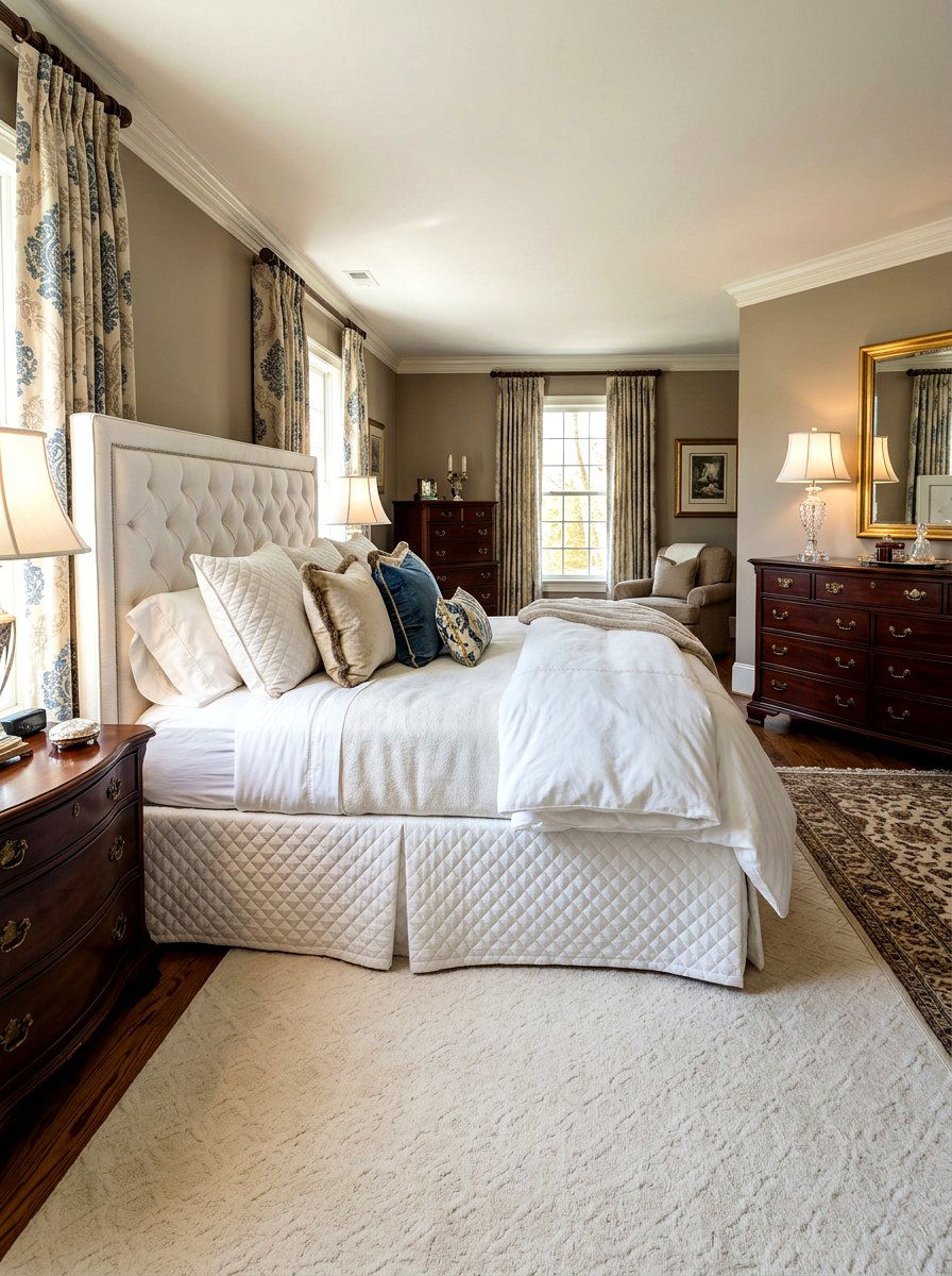 Quilted Skirted Bed - 30 skirted bed ideas