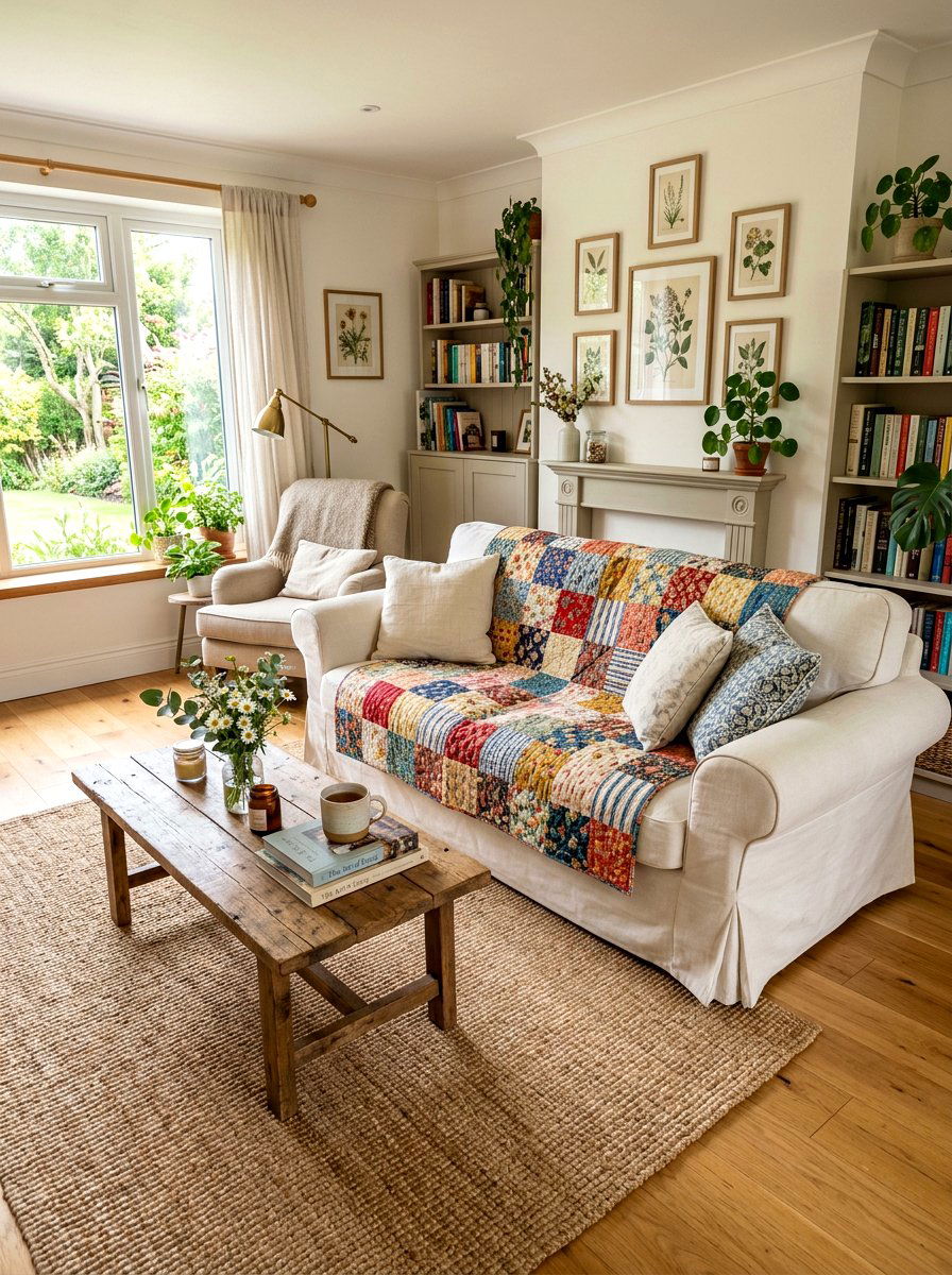Quilted Throw Blanket - 30 grandmillennial decor ideas