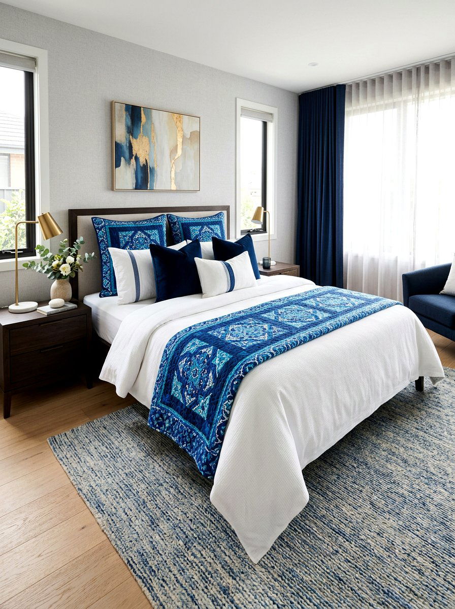 Quilted bed runner - 30 luxury bedscape ideas