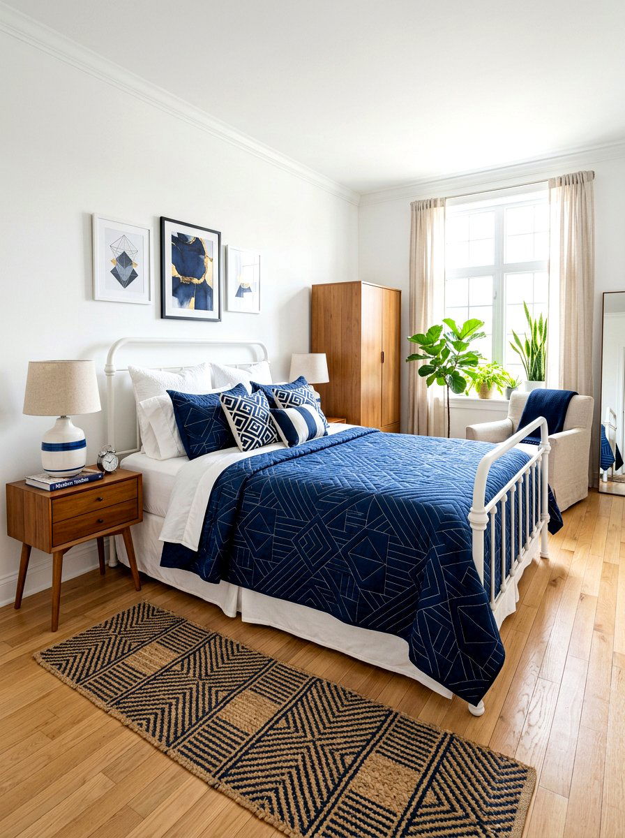 Quilted bedspread - 30 tactile bedroom decor ideas