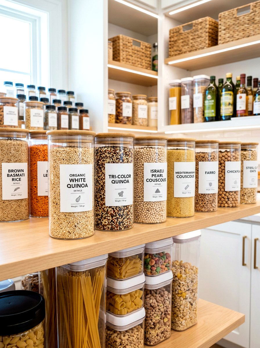 Quinoa and couscous containers - 30 pantry decanting ideas