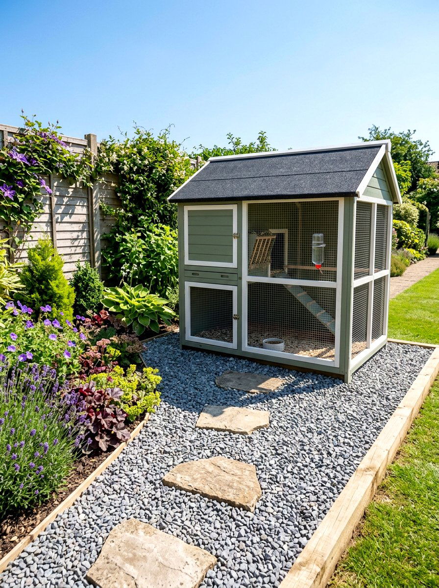 Rabbit hutch with gravel base - 30 rabbit hutch garden ideas