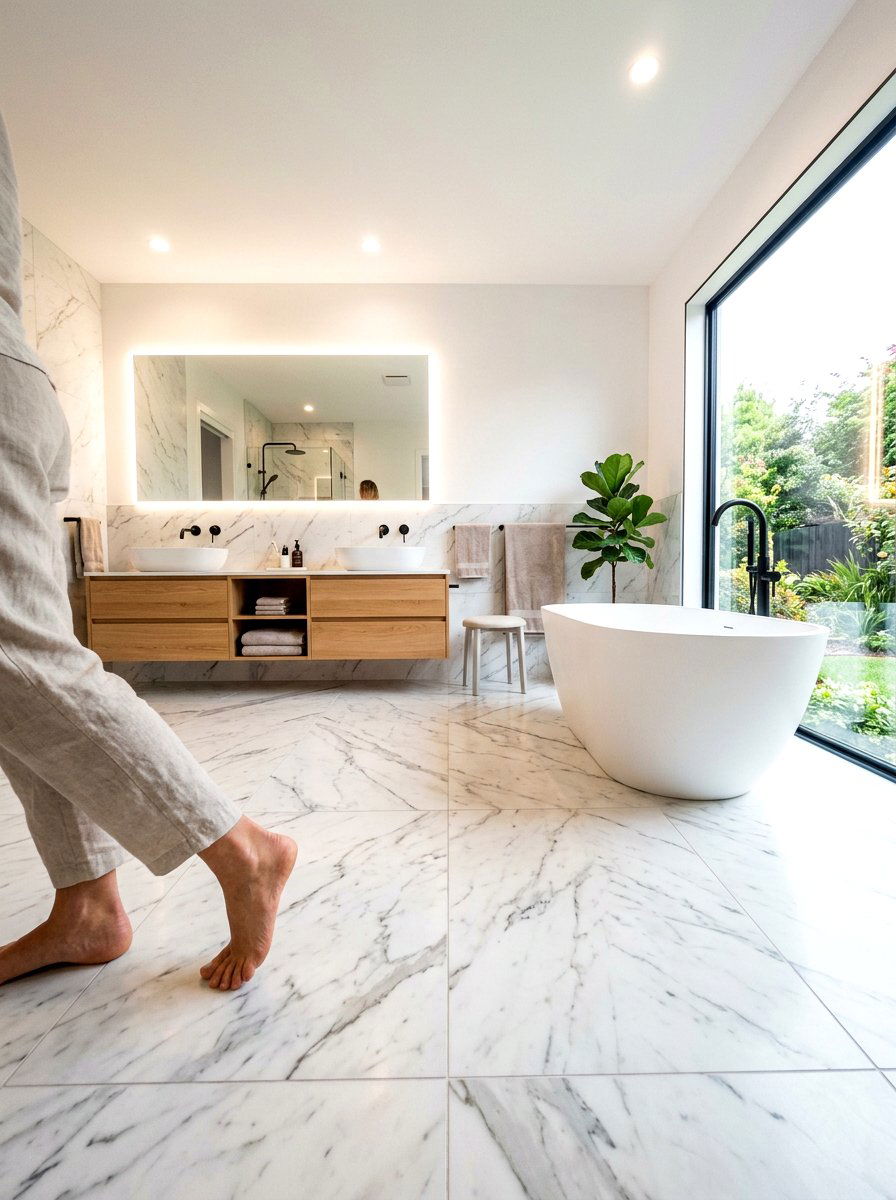 Radiant Floor Heating - 30 sound bath bathroom ideas