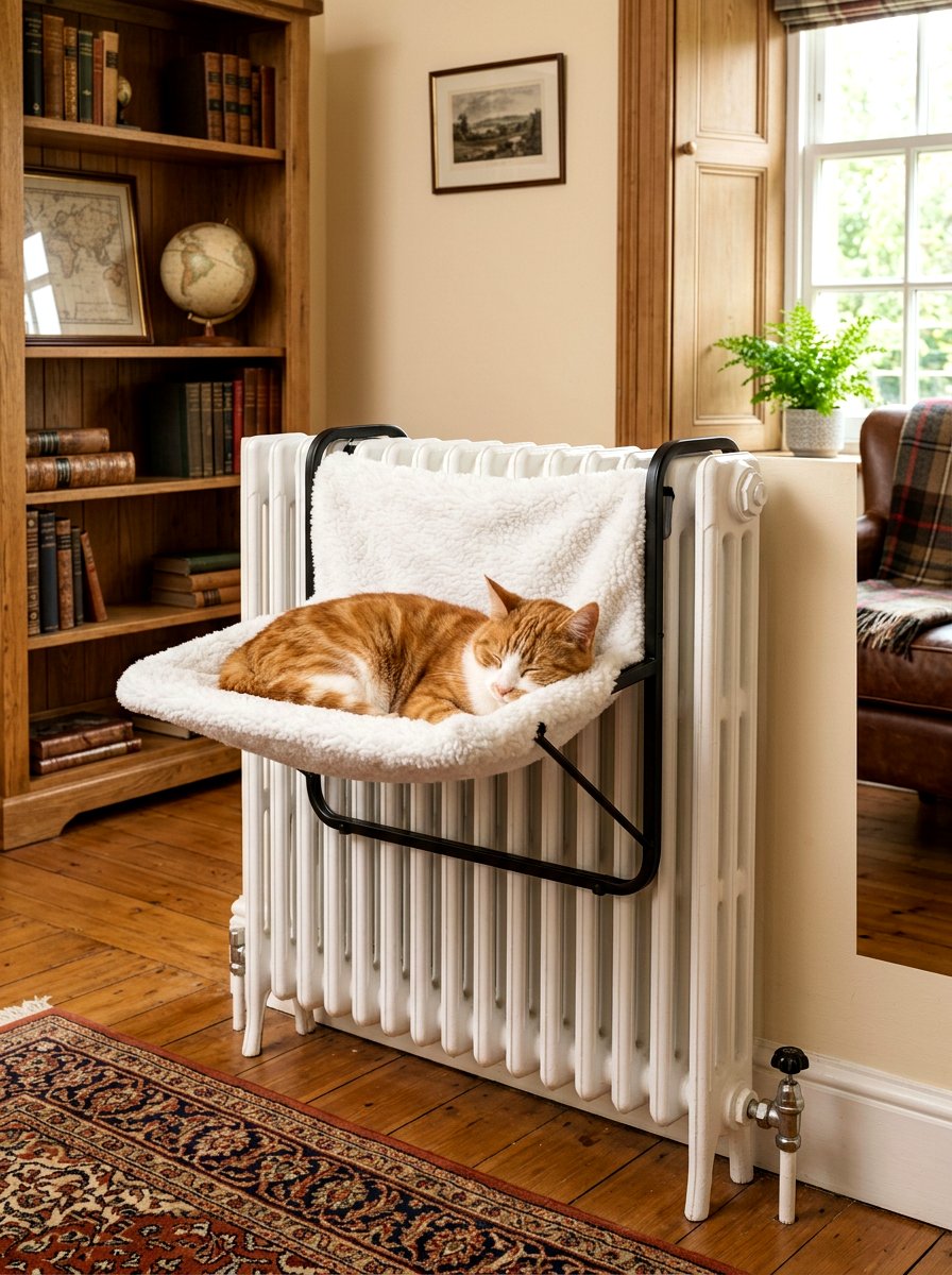 Radiator cat bed - 30 cat window perch ideas