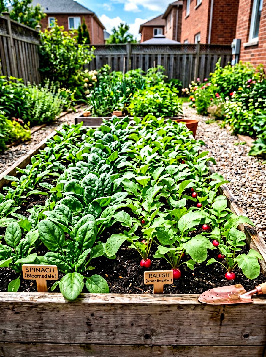 Radish And Spinach Companion Planting - 30 raised bed companion planting ideas