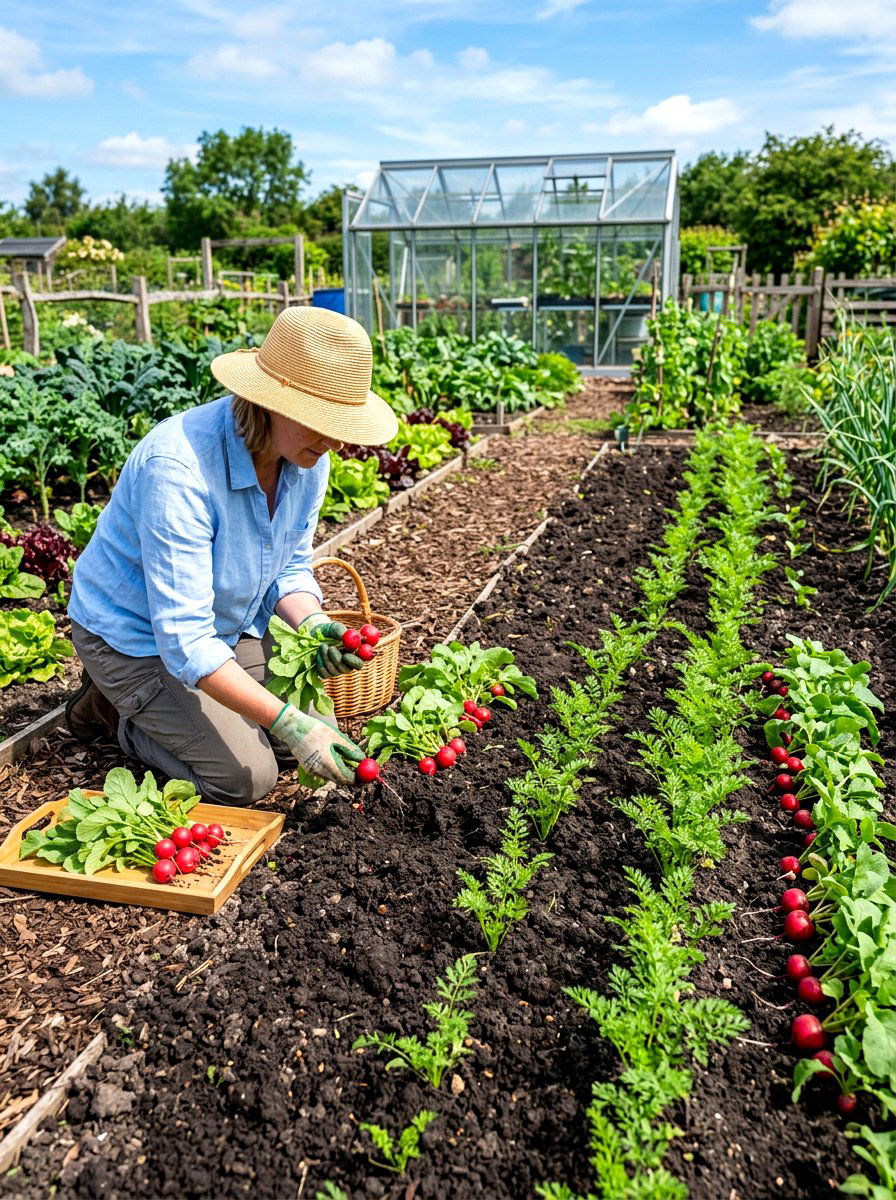 Radish and parsnip soil loosening - 30 vegetable garden companion planting ideas