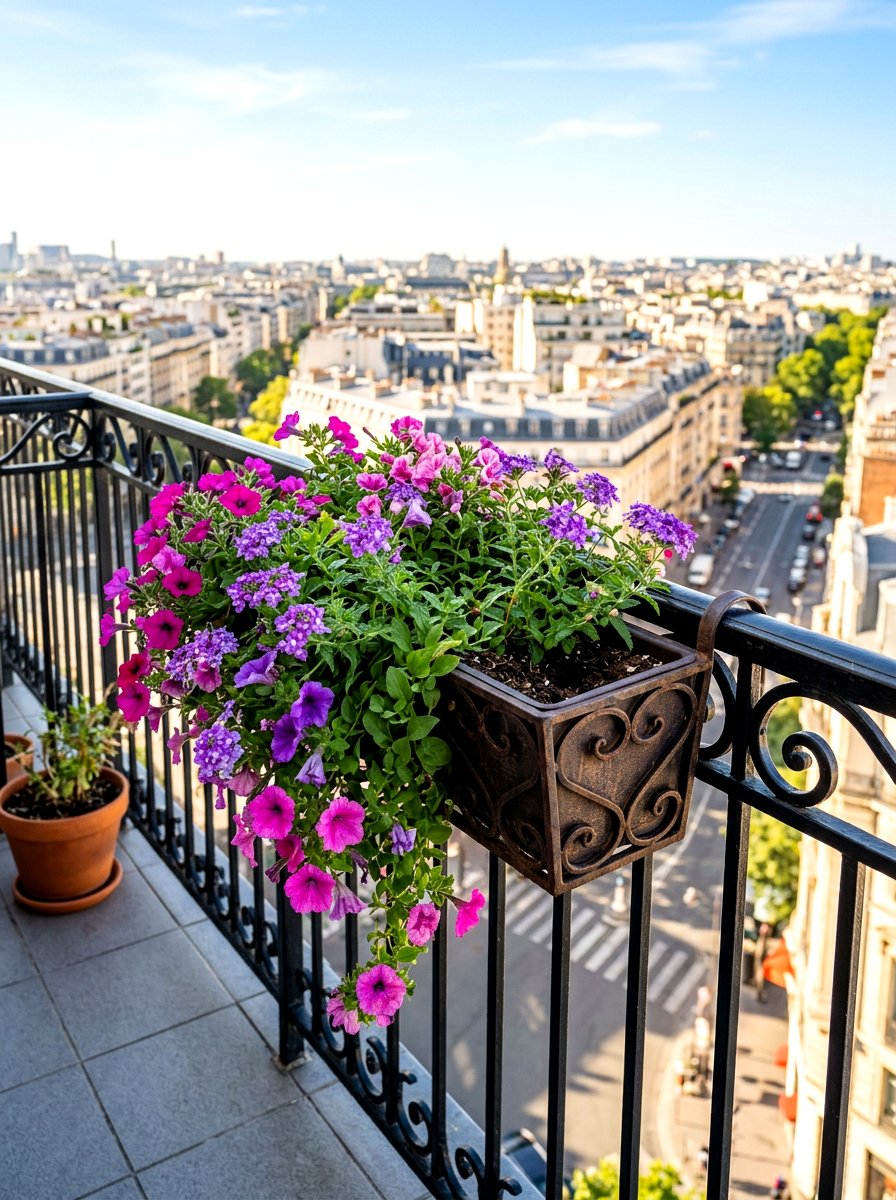 Railing Planter Box - 30 outdoor planter ideas