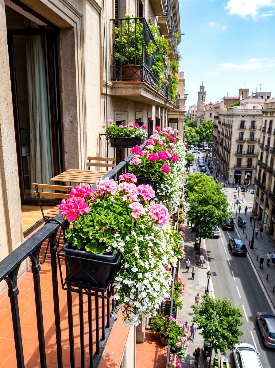 Railing Planter Boxes - 30 condo balcony garden ideas