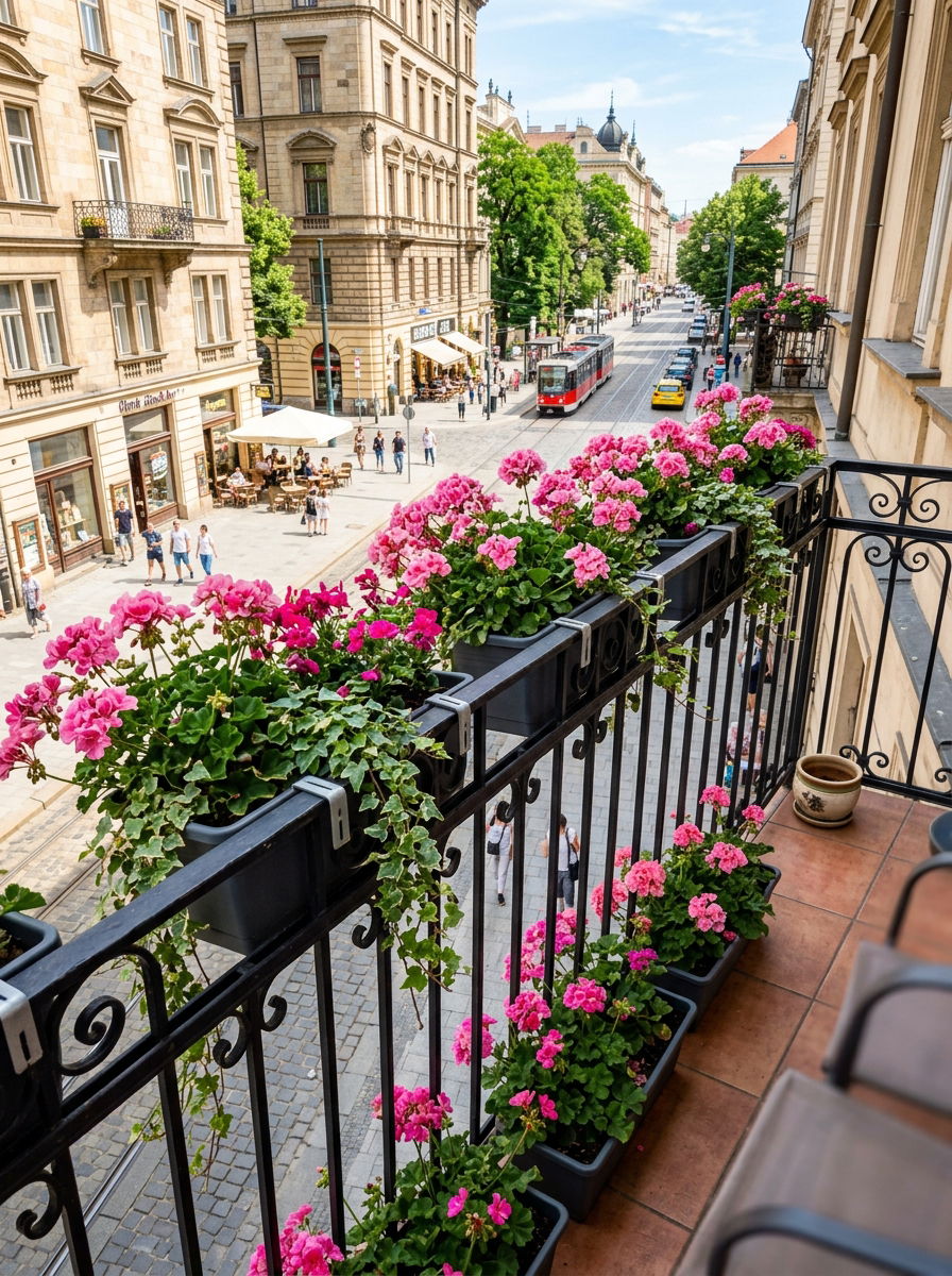 Railing planter boxes - 30 urban garden ideas