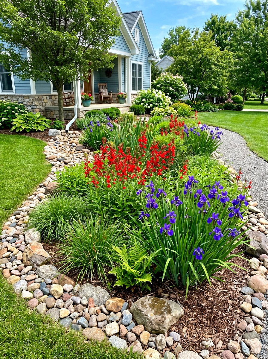 Rain Garden Setup - 30 front yard ideas