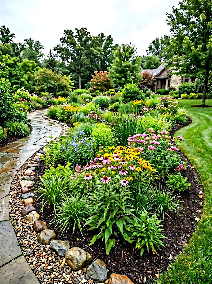 Rain Gardens - 30 erosion control landscaping ideas