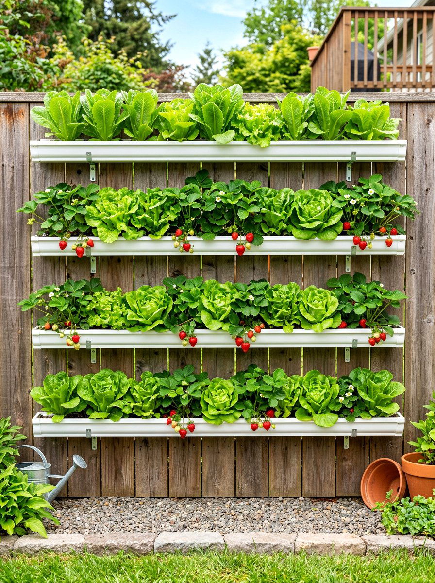 Rain Gutter Garden Bed - 30 budget raised bed ideas
