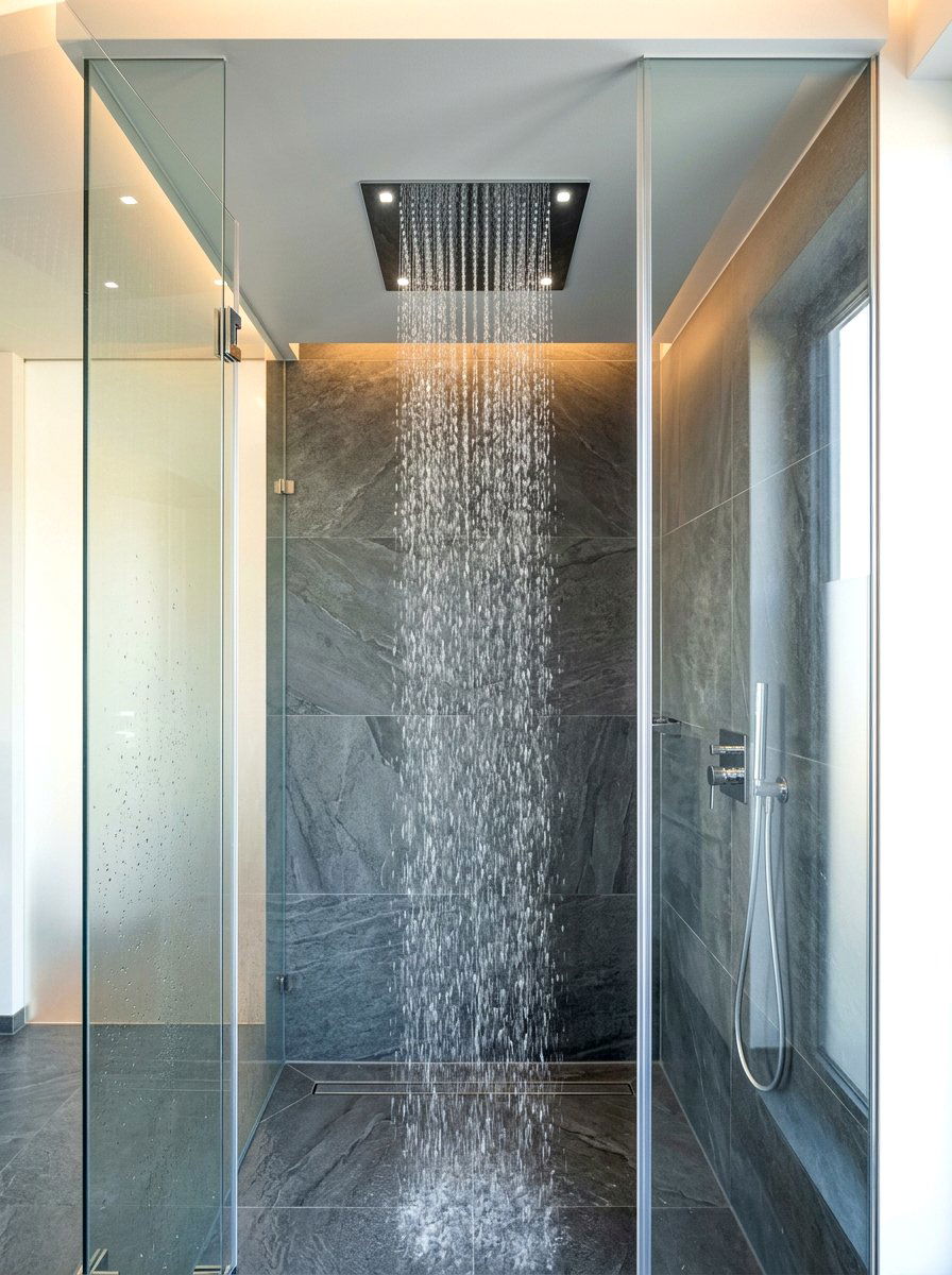Rain Shower Head - 30 luxury bathroom ideas