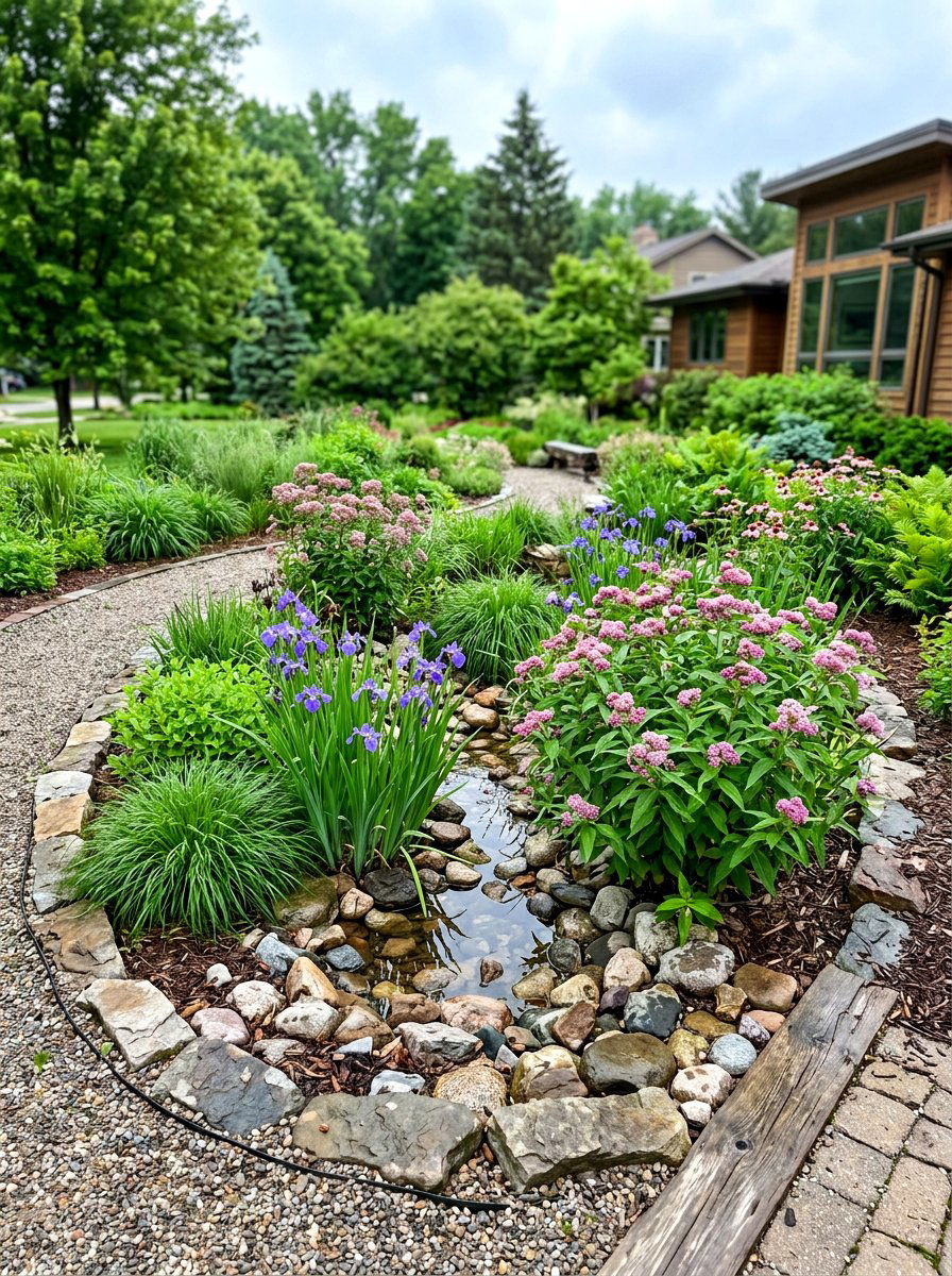 Rain garden - 30 native plant landscaping ideas