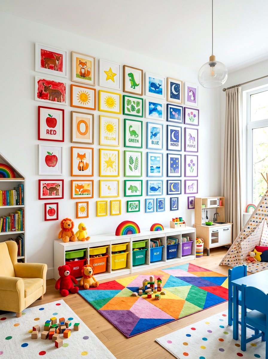 Rainbow Color Order - 30 maximalist art wall ideas