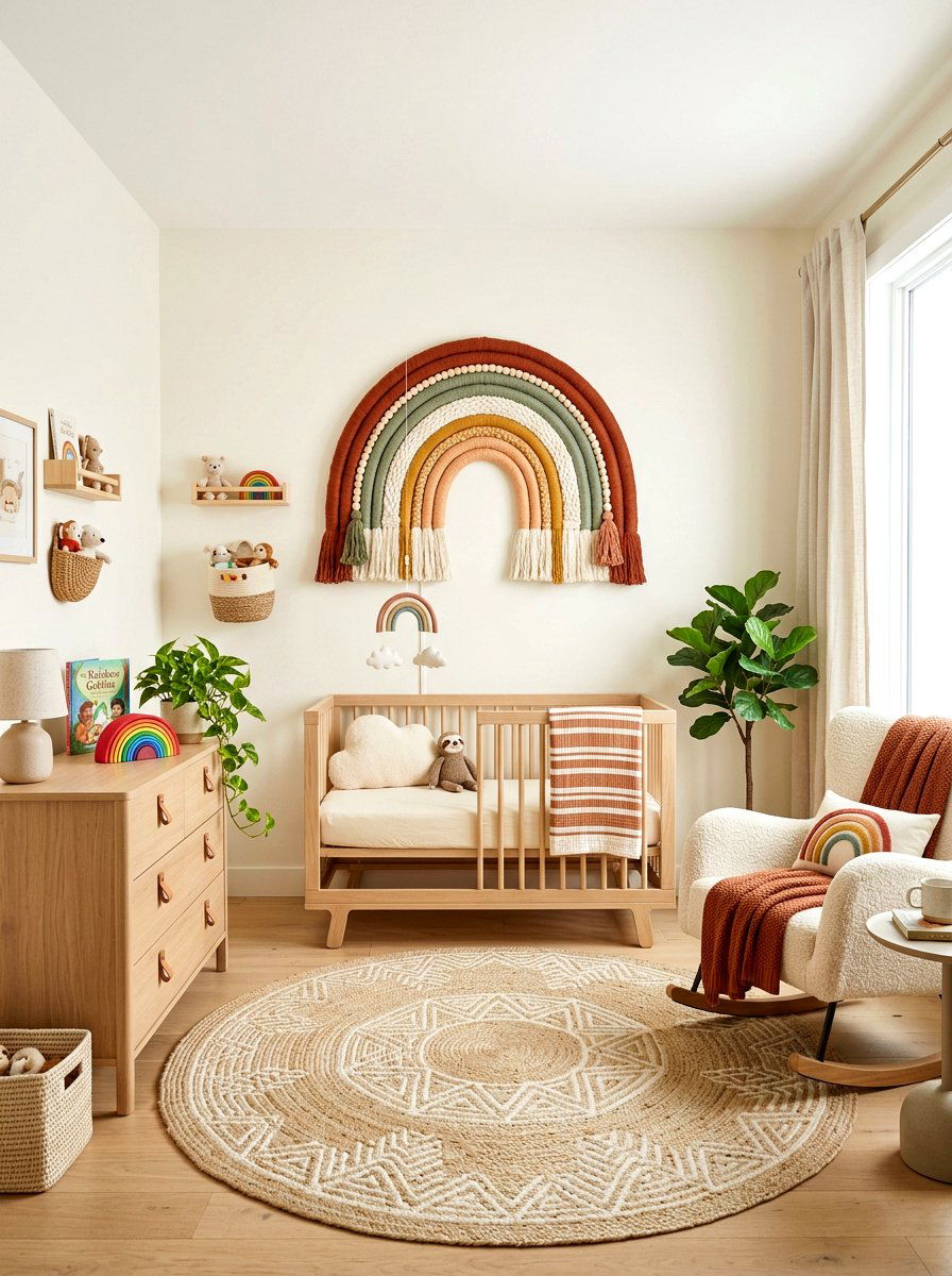 Rainbow Neutral Nursery - 30 gender neutral baby room ideas