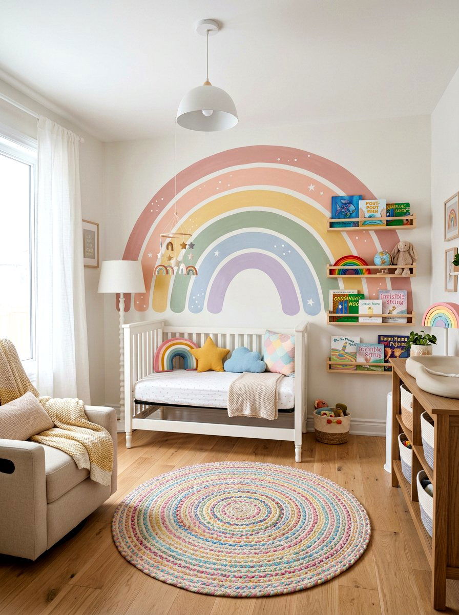 Rainbow Nursery Decor - 30 Pinterest nursery ideas