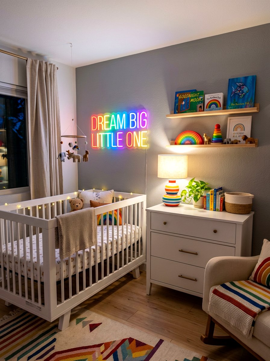 Rainbow Nursery Lighting - 30 rainbow nursery ideas