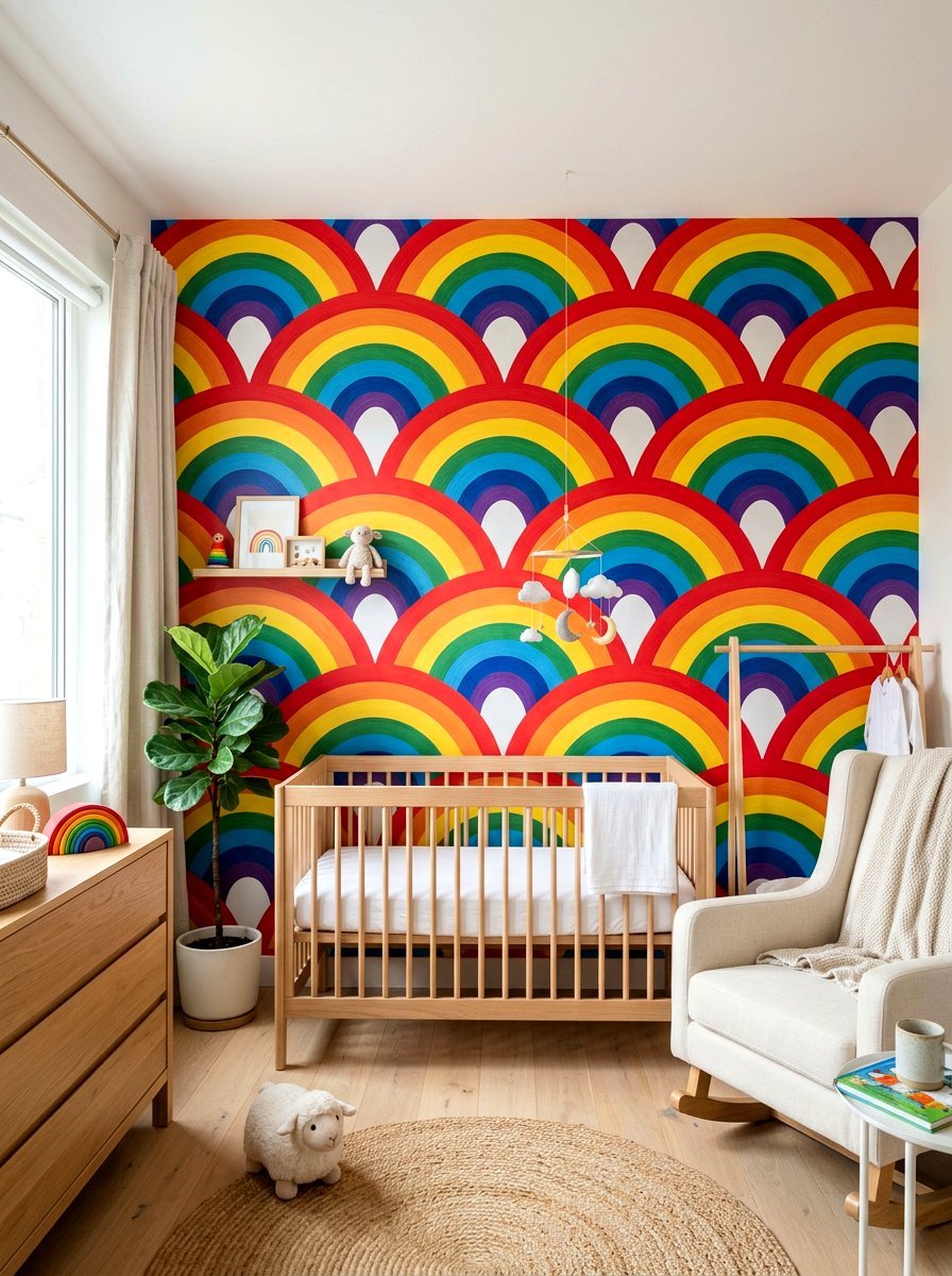 Rainbow Nursery Wallpaper - 30 rainbow nursery ideas