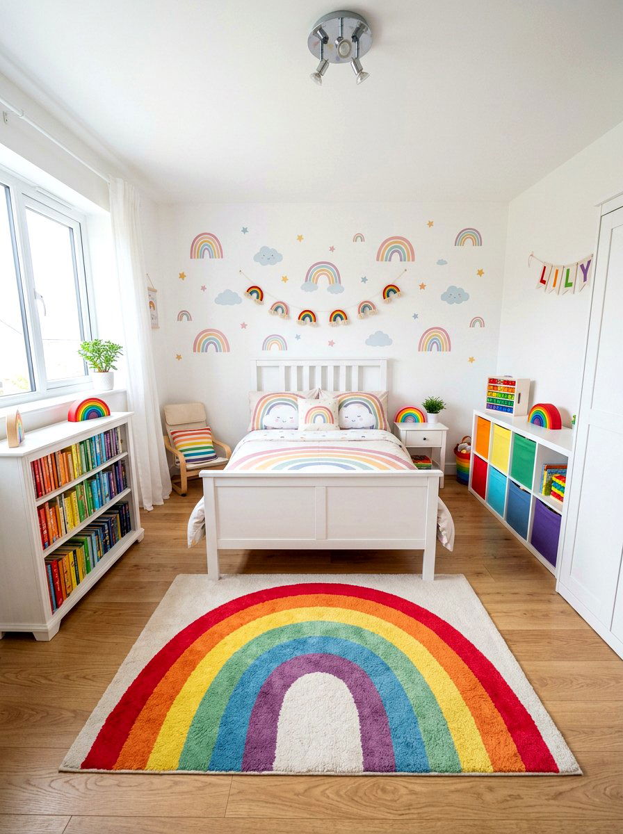 Rainbow Theme Room - 30 Pinterest kids room ideas