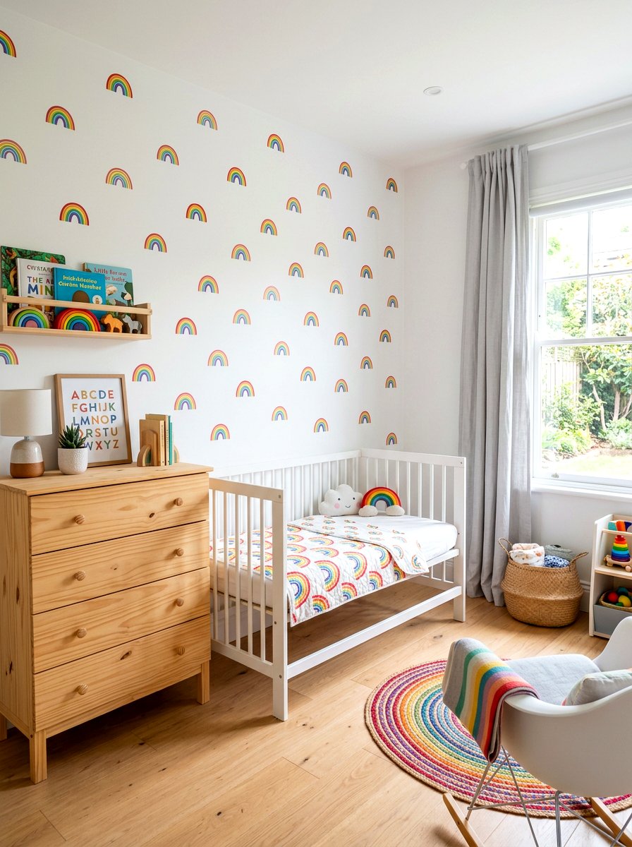 Rainbow Wall Decals - 30 rainbow nursery ideas