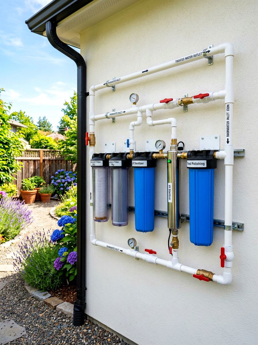 Rainwater Filtration System - 30 rainwater collection ideas