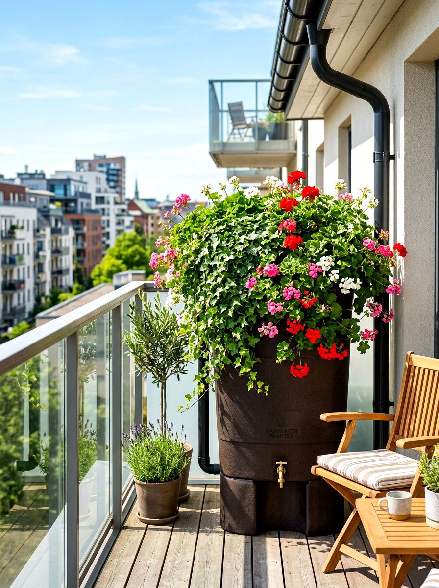 Rainwater Planter Combo - 30 rainwater collection ideas