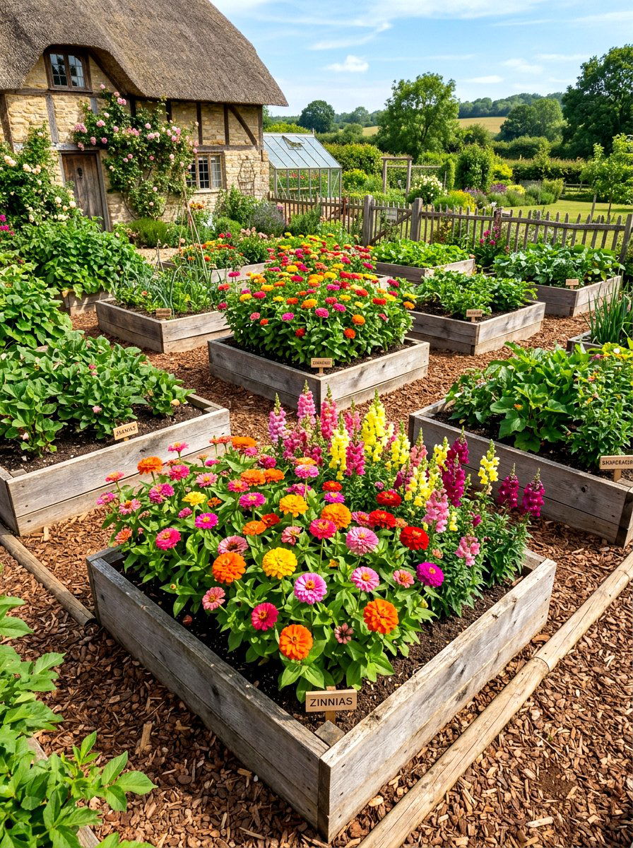 Raised Bed Cutting Garden - 30 cutting garden layout ideas