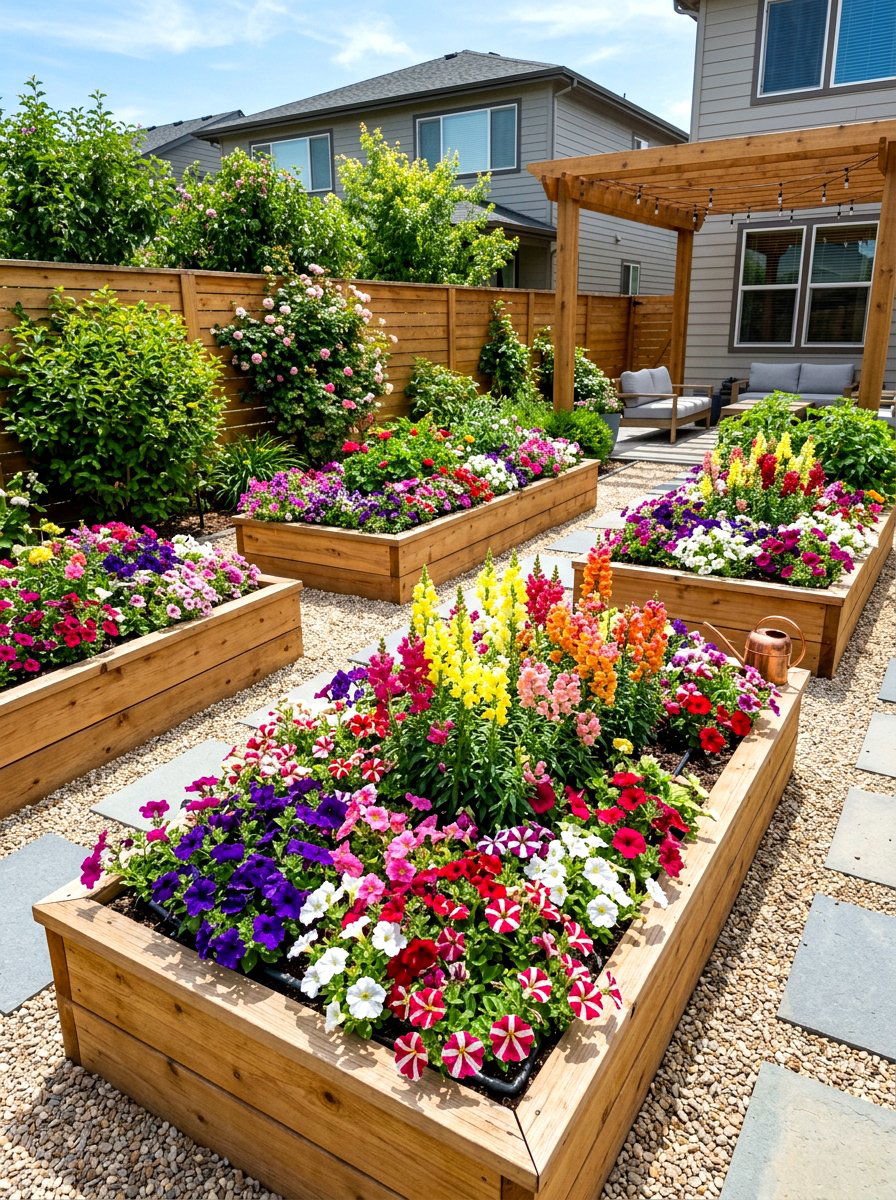 Raised Bed Flower Garden - 30 flower garden ideas