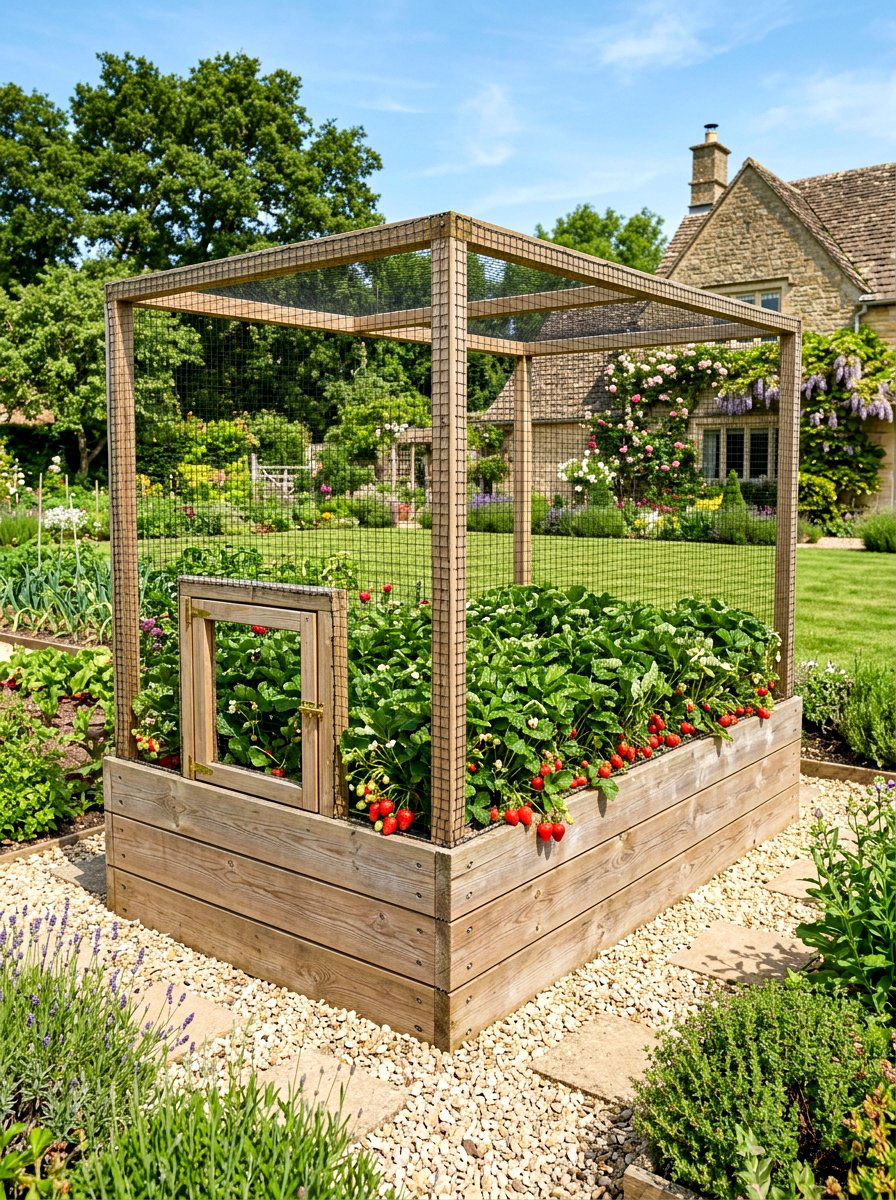 Raised Bed Fruit Cage - 30 fruit cage ideas