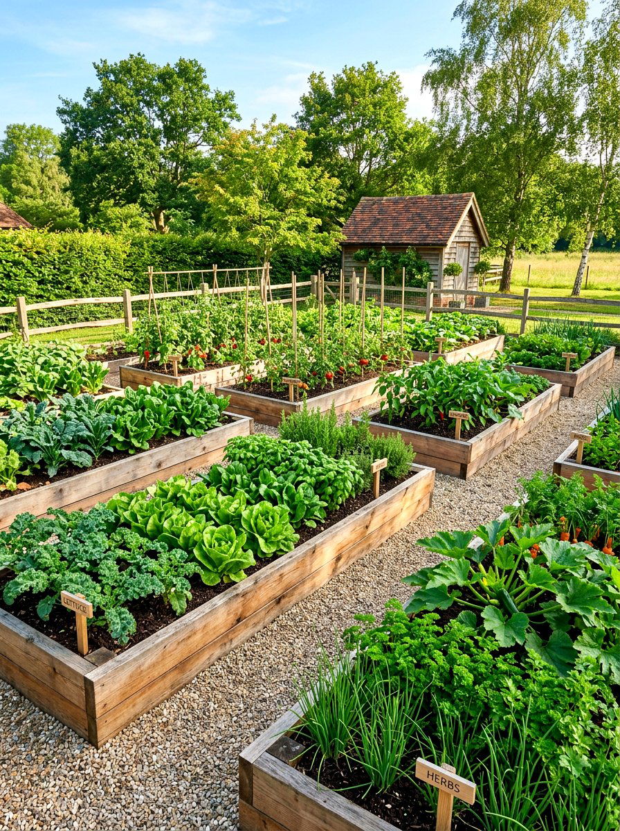 Raised Bed Garden - 30 low maintenance backyard landscaping ideas