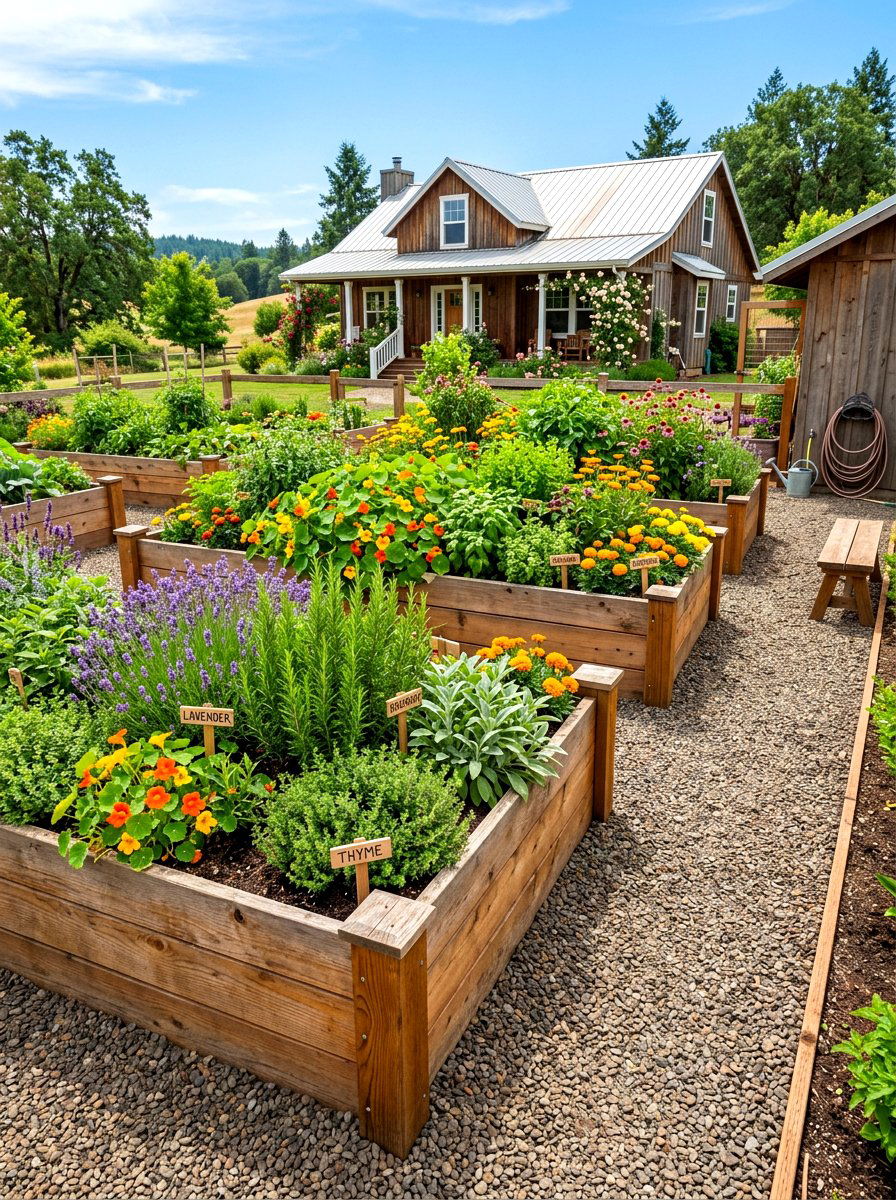 Raised Bed Garden - 30 no mow lawn garden ideas