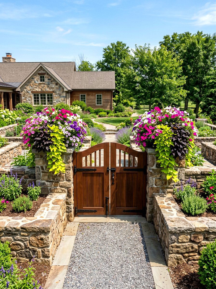 Raised Bed Gate - 30 front gate flower bed ideas
