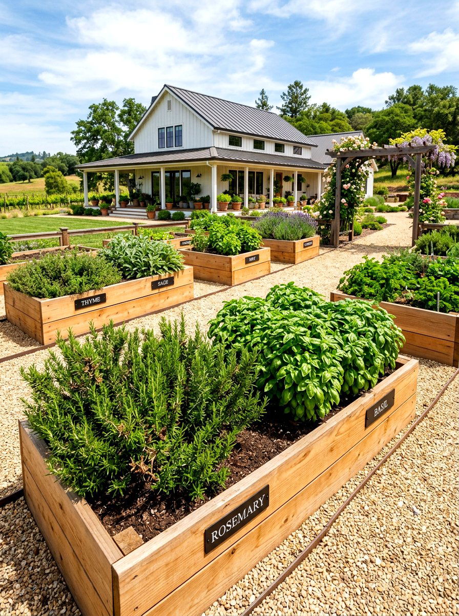 Raised Bed Herb Garden - 30 medicinal garden ideas