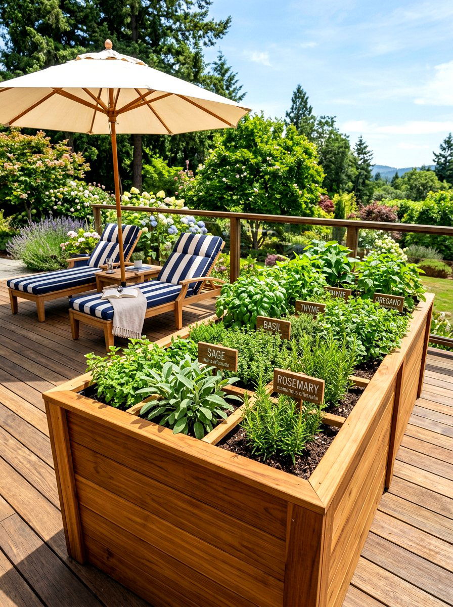 Raised Bed Herb Garden - 30 patio herb garden ideas