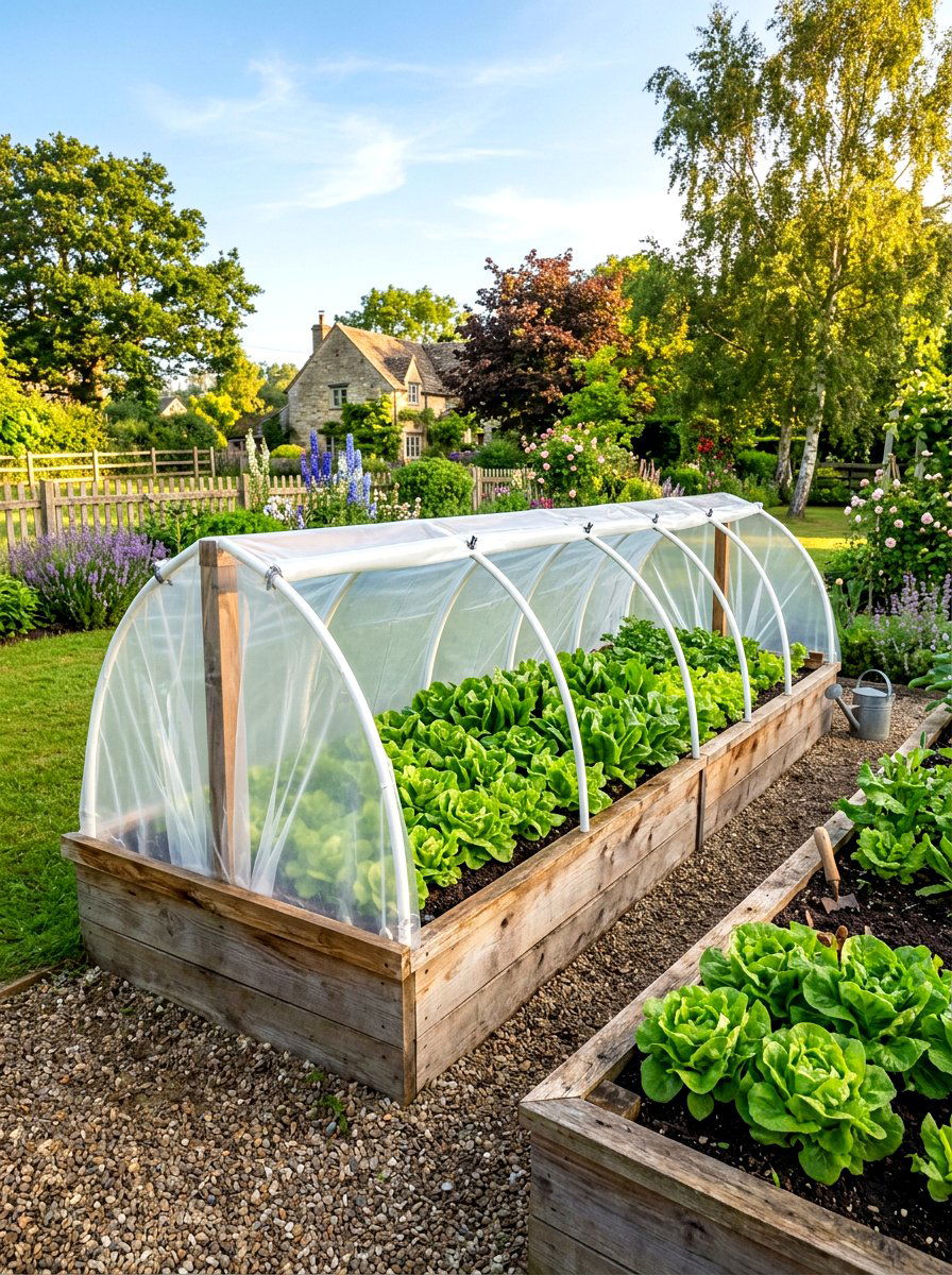Raised Bed Hoop House - 30 raised bed greenhouse ideas