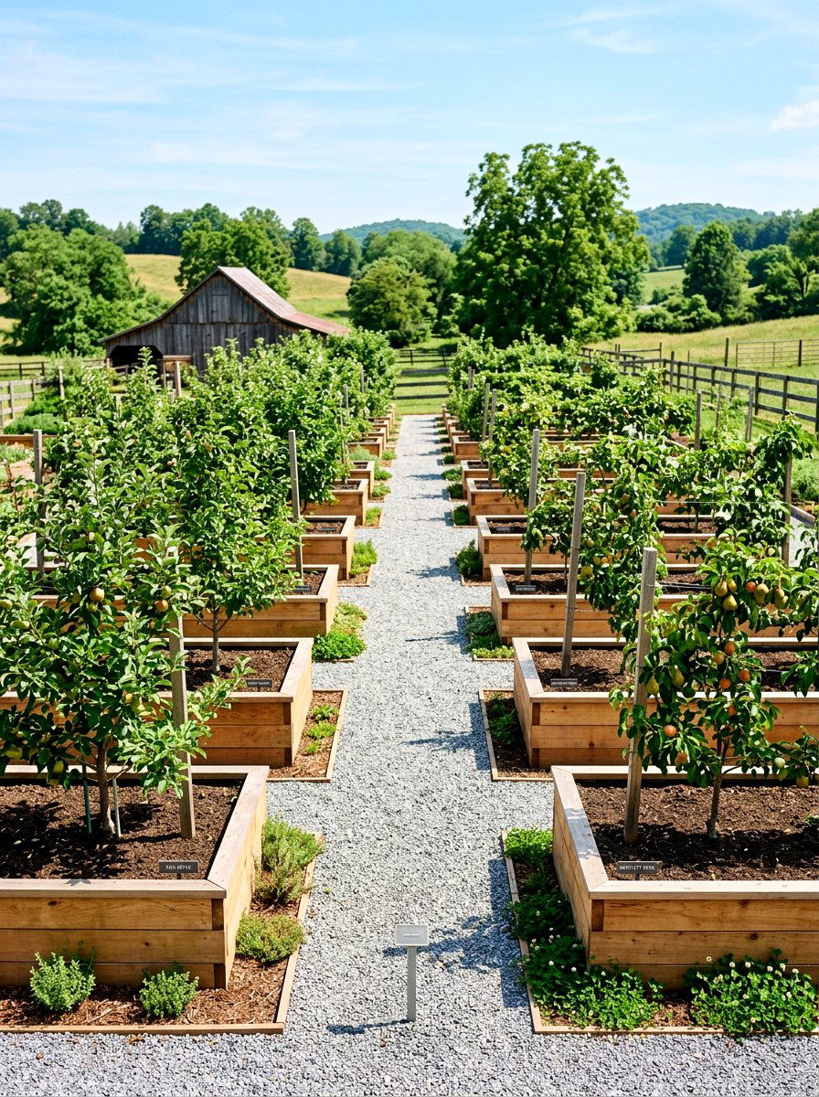 Raised Bed Orchard - 30 orchard backyard ideas