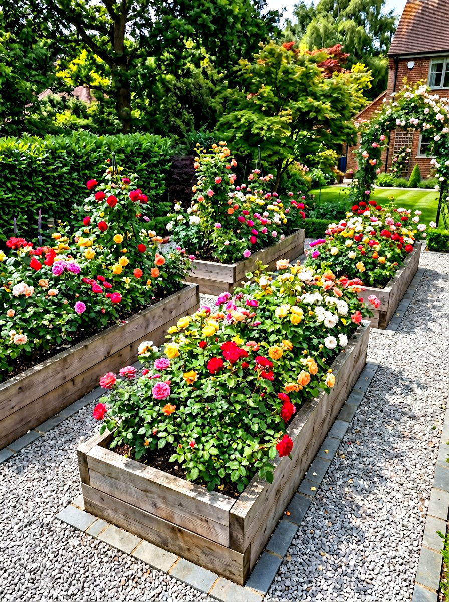 Raised Bed Rose - 30 rose garden ideas