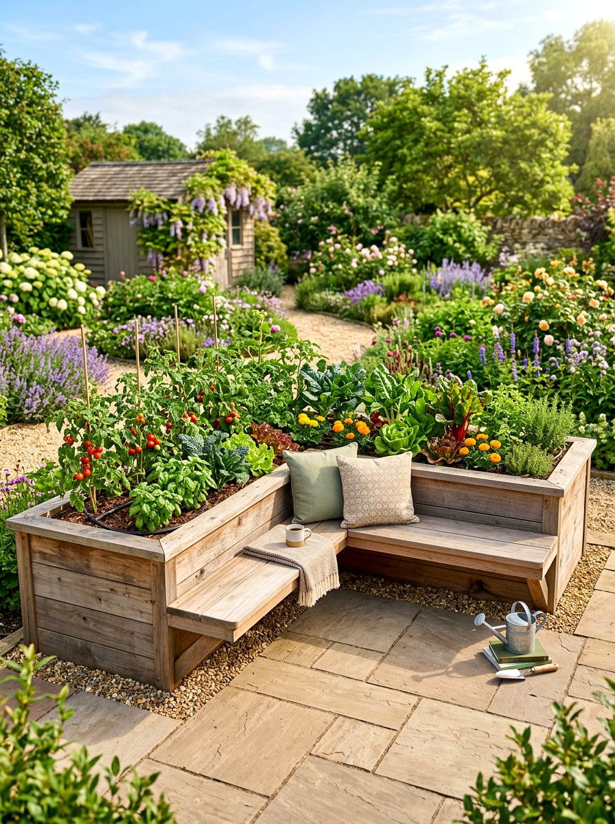 Raised Bed Seating - 30 backyard reading nook ideas