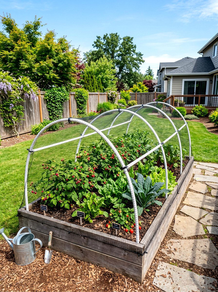 Raised Bed With Bird Netting - 30 raised kitchen garden ideas