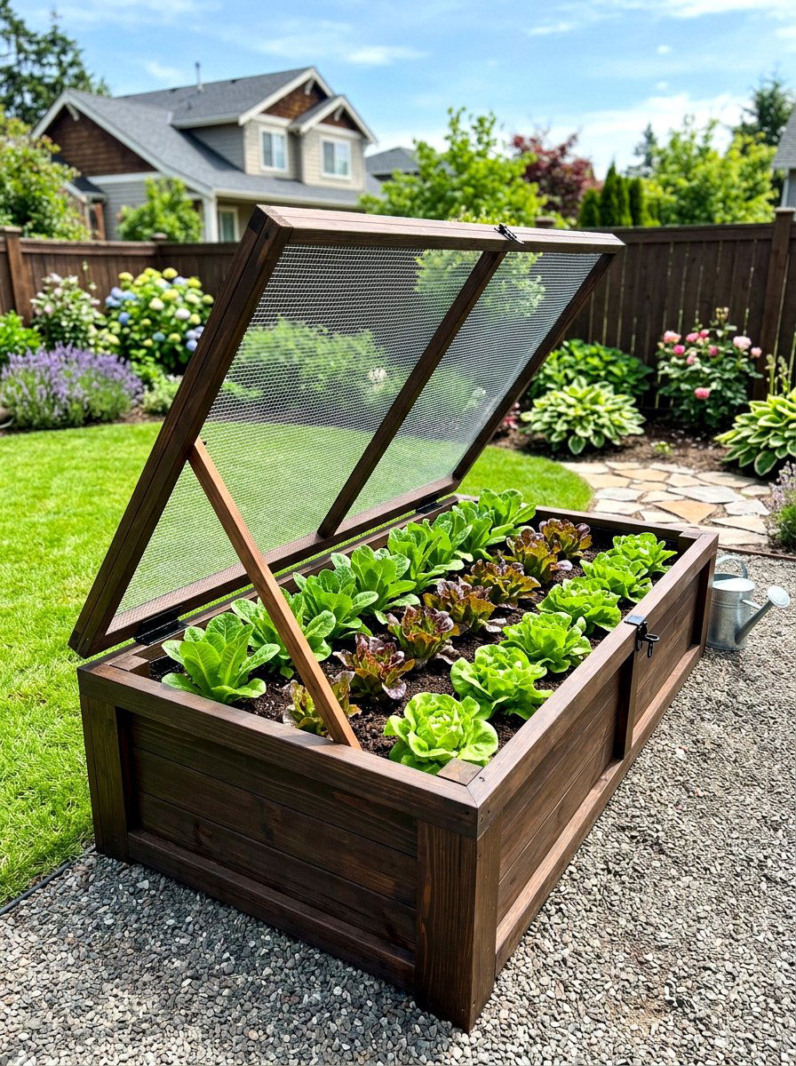 Raised Bed With Hinged Lid - 30 raised bed fence ideas