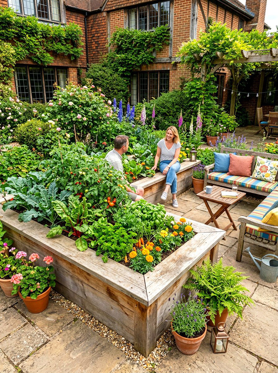 Raised Bed With Seating Ledge - 30 raised kitchen garden ideas