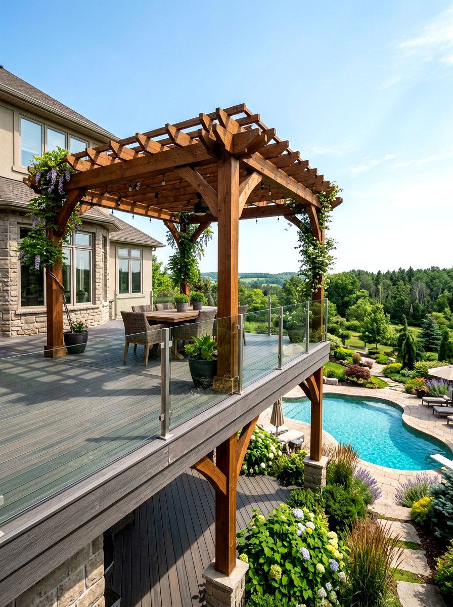 Raised Deck Pergola - 30 garden pergola ideas