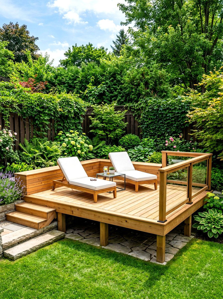 Raised Deck Platform - 30 intimate patio ideas