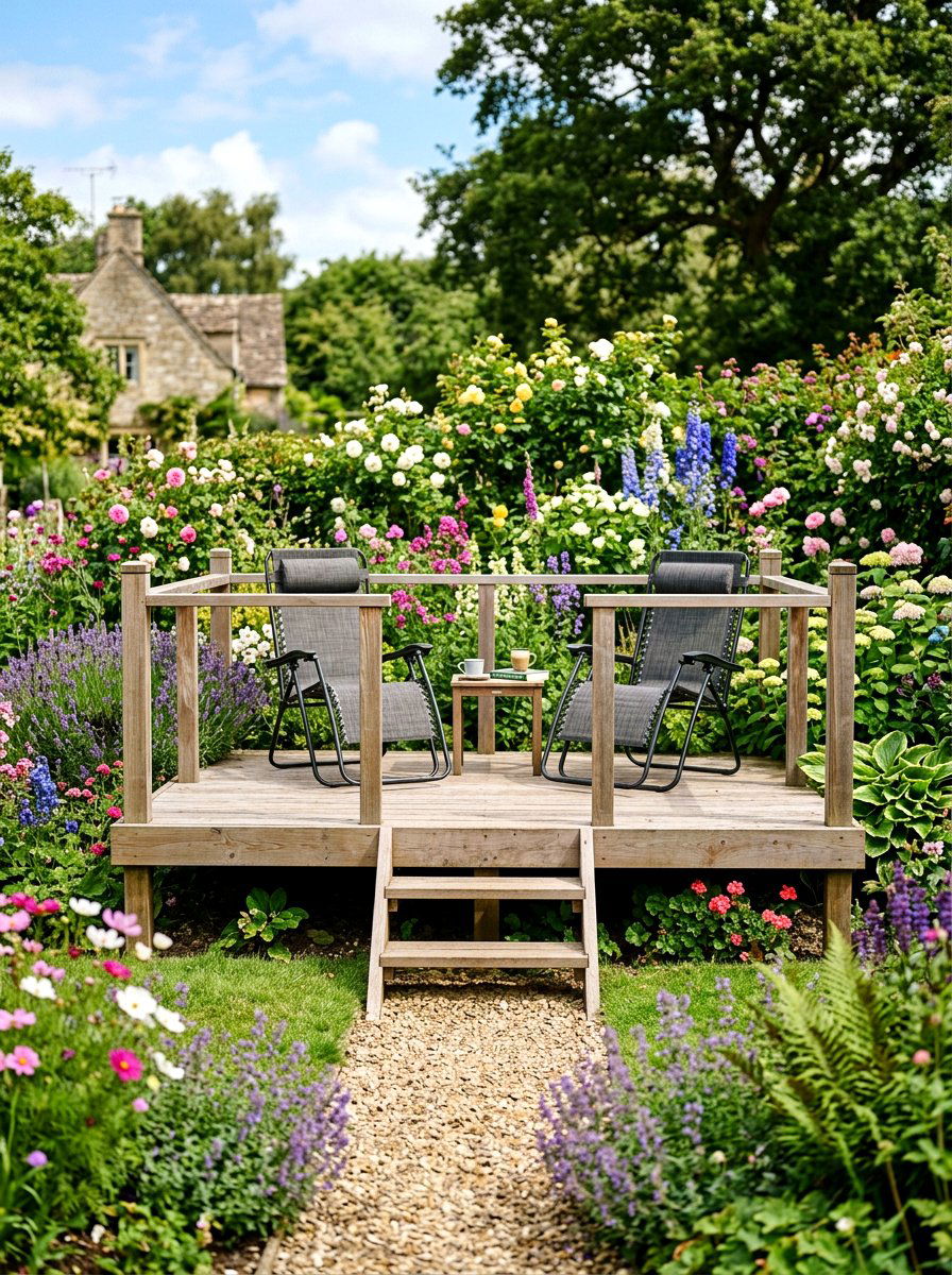 Raised Deck Platform - 30 backyard entertaining ideas