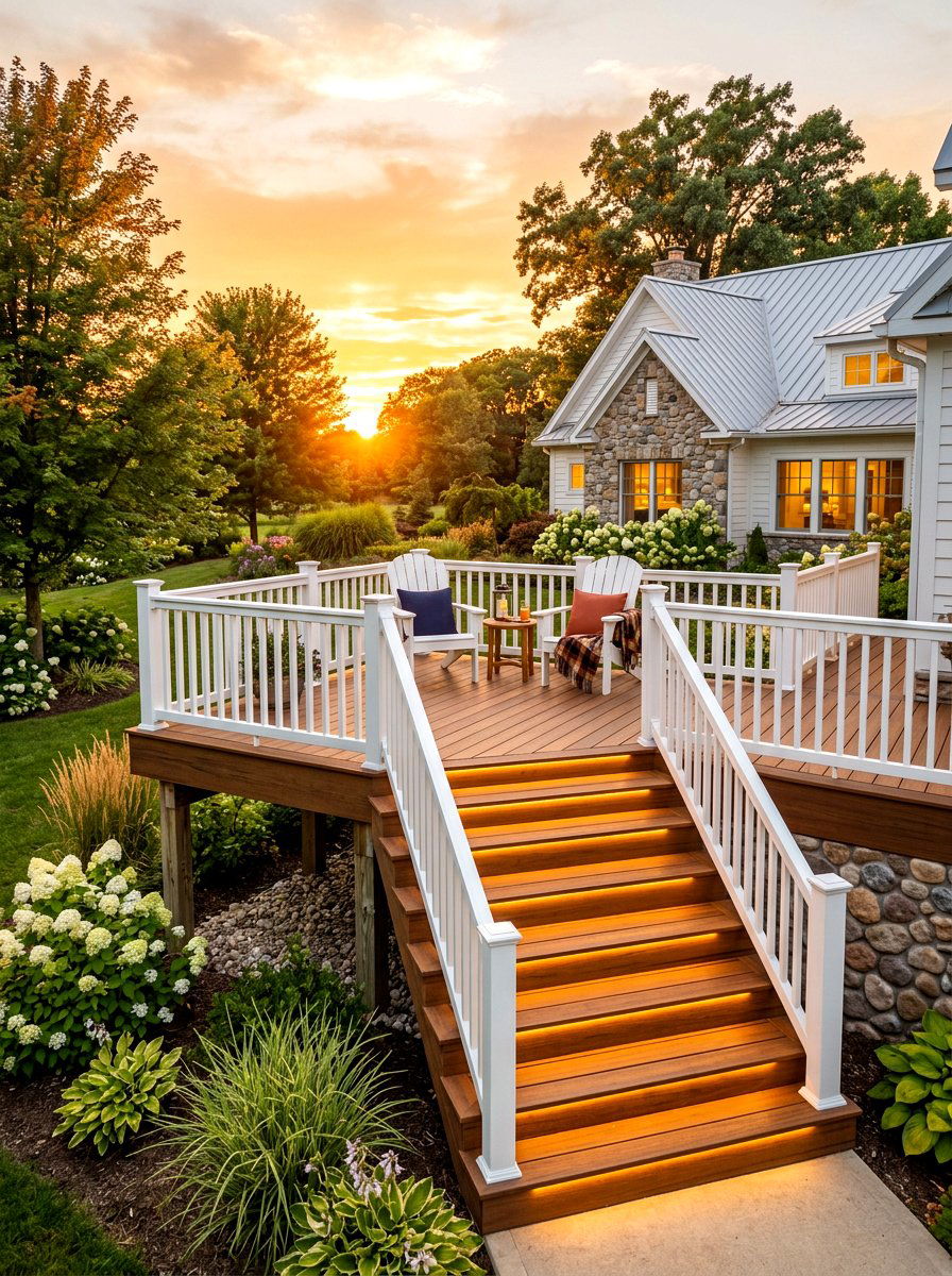 Raised Front Deck With Stairs - 30 front deck ideas