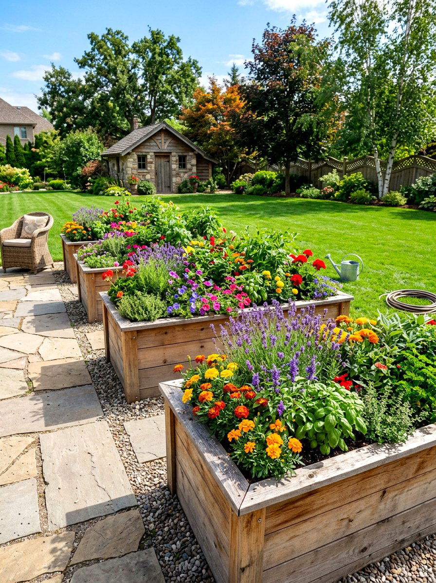 Raised Garden Bed Planter - 30 backyard garden ideas