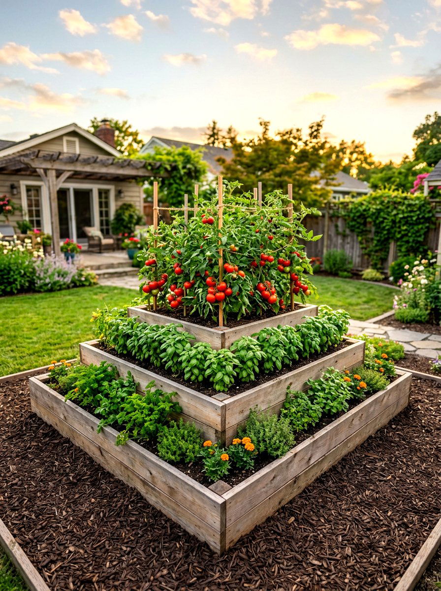 Raised Garden Bed Tiered - 30 tiered planter ideas
