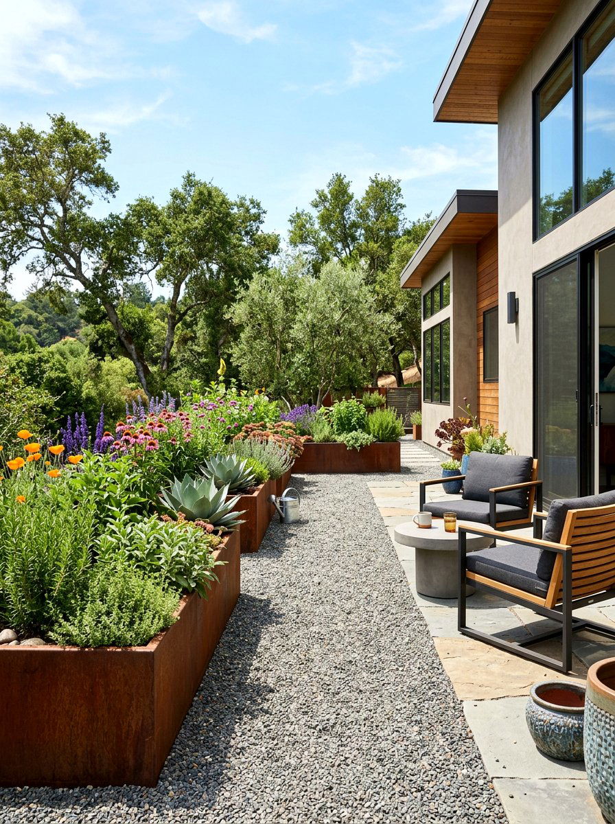 Raised Garden Beds - 30 desert patio ideas