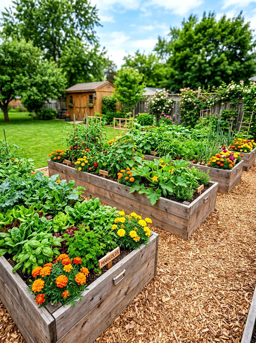 Raised Garden Beds - 30 family backyard ideas